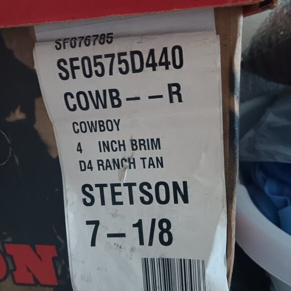 Stetson 4 inch Brim D4 Ranch tan 7-1/8 - Picture 2 of 6